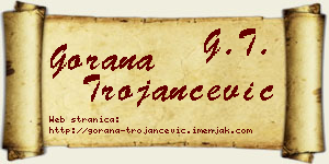 Gorana Trojančević vizit kartica